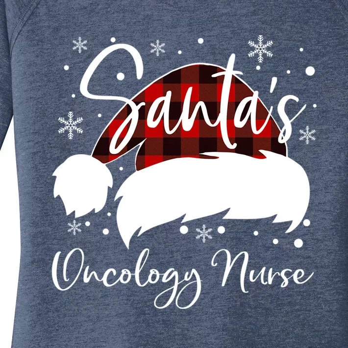 Pediatric Oncology Nurse Elf Oncology Nurse Santas Favorite Gift Women's Perfect Tri Tunic Long Sleeve Shirt