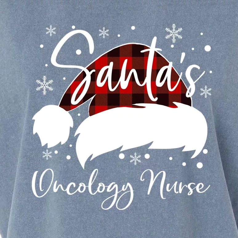 Pediatric Oncology Nurse Elf Oncology Nurse Santas Favorite Funny Gift Garment-Dyed Women's Muscle Tee