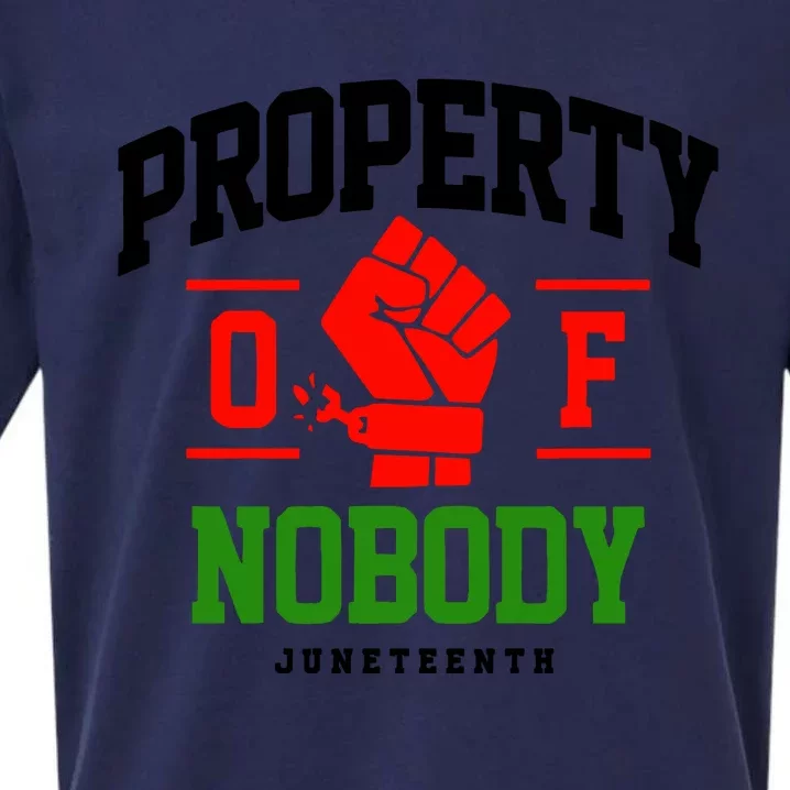 Property Of Nobody Juneteenth Celebrate Black History Month Sueded Cloud Jersey T-Shirt