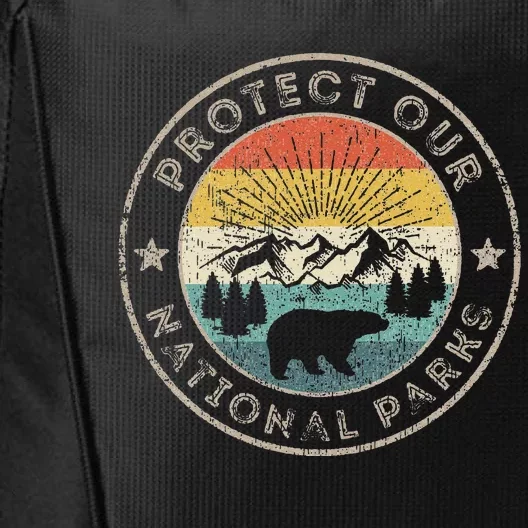 Protect Our National Parks Retro Hiking City Backpack