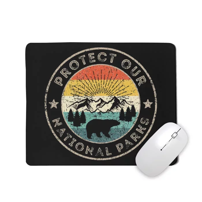 Protect Our National Parks Retro Hiking Mousepad