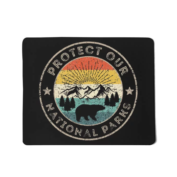 Protect Our National Parks Retro Hiking Mousepad