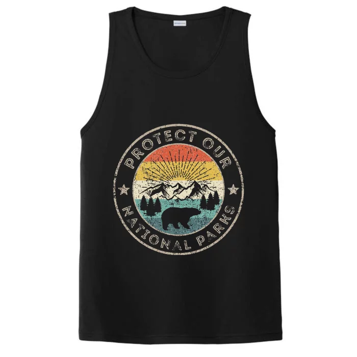 Protect Our National Parks Retro Hiking Performance Tank