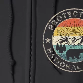 Protect Our National Parks Retro Hiking Full Zip Hoodie