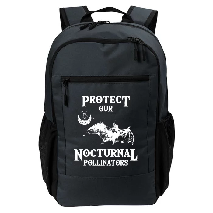 Protect Our Nocturnal Pollinators Funny Gift Bat With Moon Art Cool Gift Daily Commute Backpack