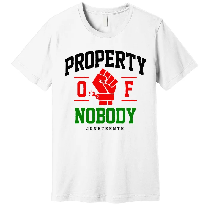 Property Of Nobody Juneteenth Black woman Gifts Premium T-Shirt