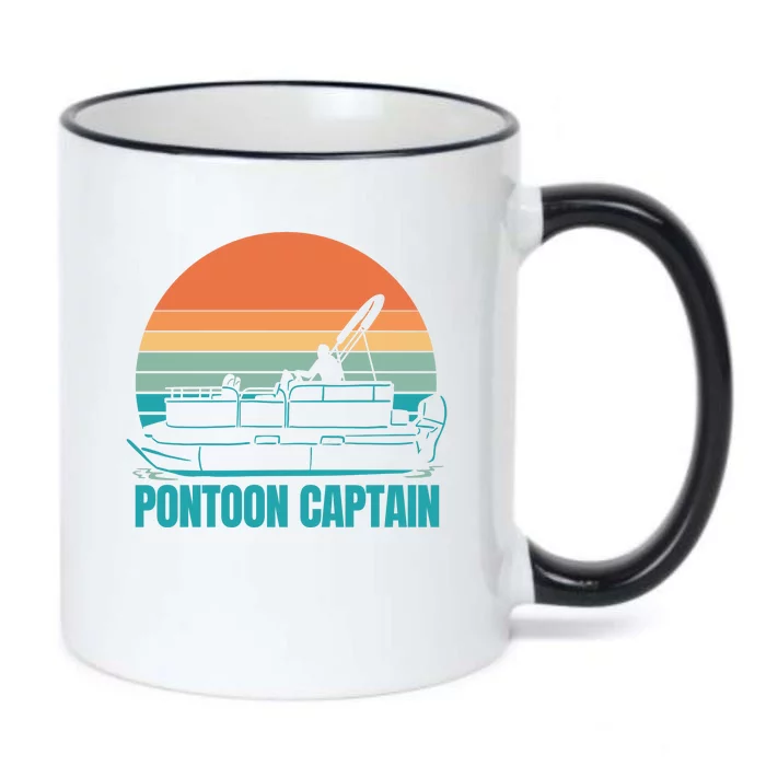 Pontoon Captain Black Color Changing Mug