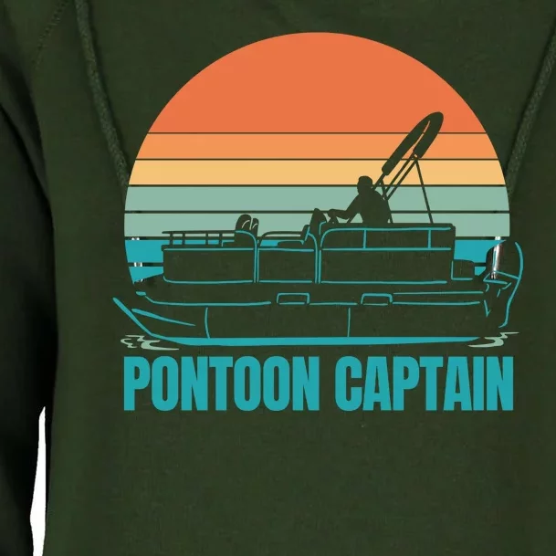 Pontoon Captain Womens Funnel Neck Pullover Hood