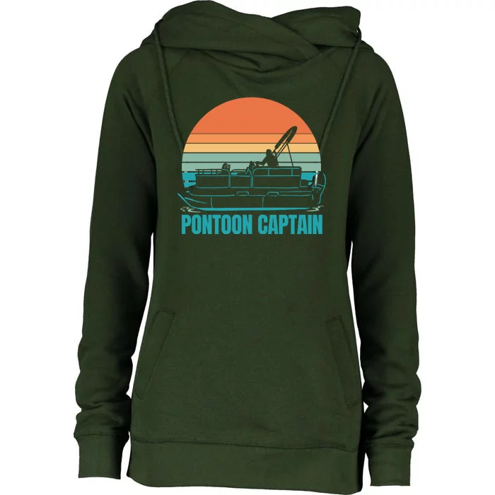 Pontoon Captain Womens Funnel Neck Pullover Hood