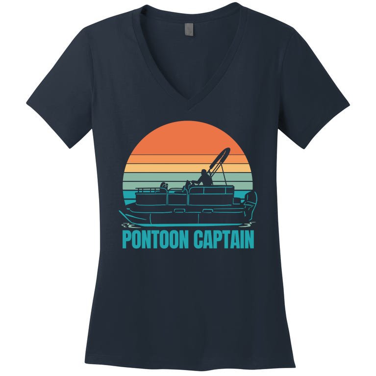 Pontoon Captain Women's V-Neck T-Shirt