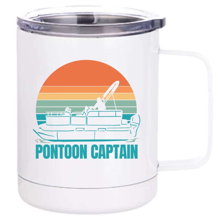 Pontoon Captain Front & Back 12oz Stainless Steel Tumbler Cup