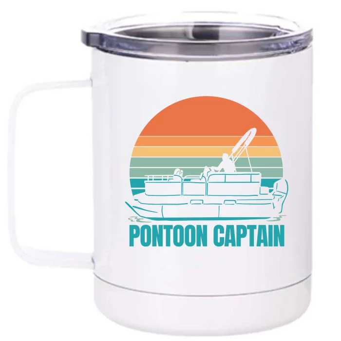 Pontoon Captain Front & Back 12oz Stainless Steel Tumbler Cup