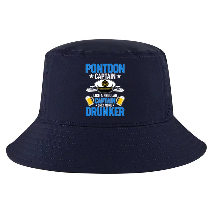 Pontoon Captain Like A Regular Captain Only More Drunker Beer Cool Comfort Performance Bucket Hat