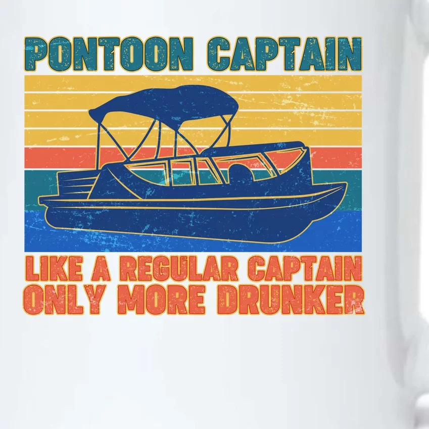 Pontoon Drunk Captain Black Color Changing Mug