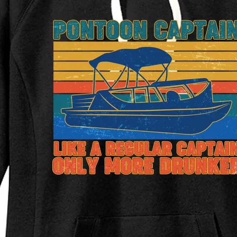 Pontoon Drunk Captain Women's Fleece Hoodie