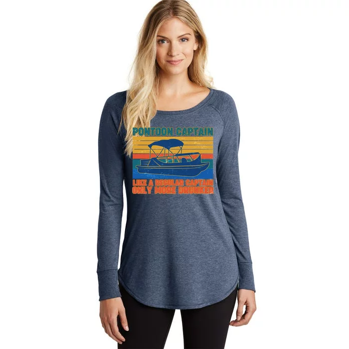 Pontoon Drunk Captain Women's Perfect Tri Tunic Long Sleeve Shirt