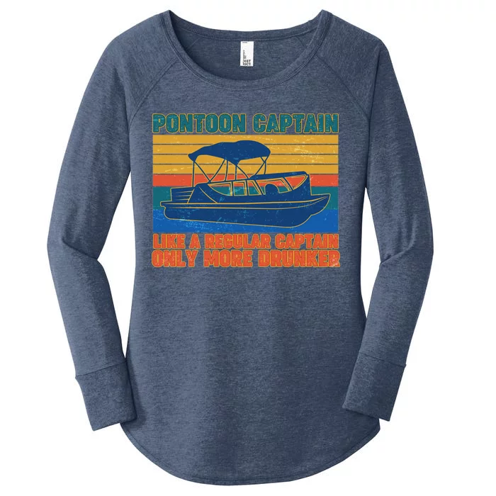 Pontoon Drunk Captain Women's Perfect Tri Tunic Long Sleeve Shirt