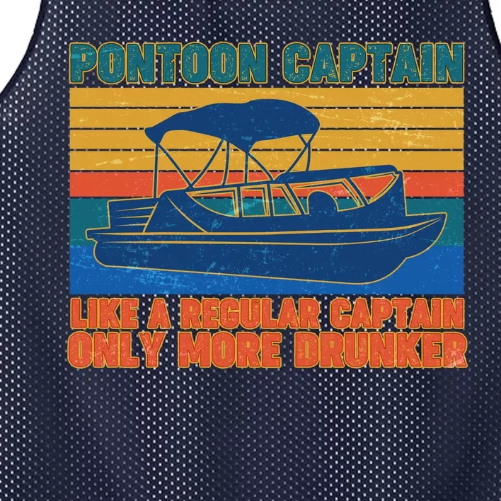 Pontoon Drunk Captain Mesh Reversible Basketball Jersey Tank