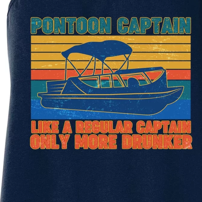 Pontoon Drunk Captain Women's Racerback Tank