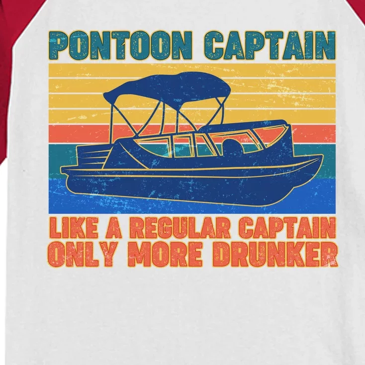 Pontoon Drunk Captain Kids Colorblock Raglan Jersey