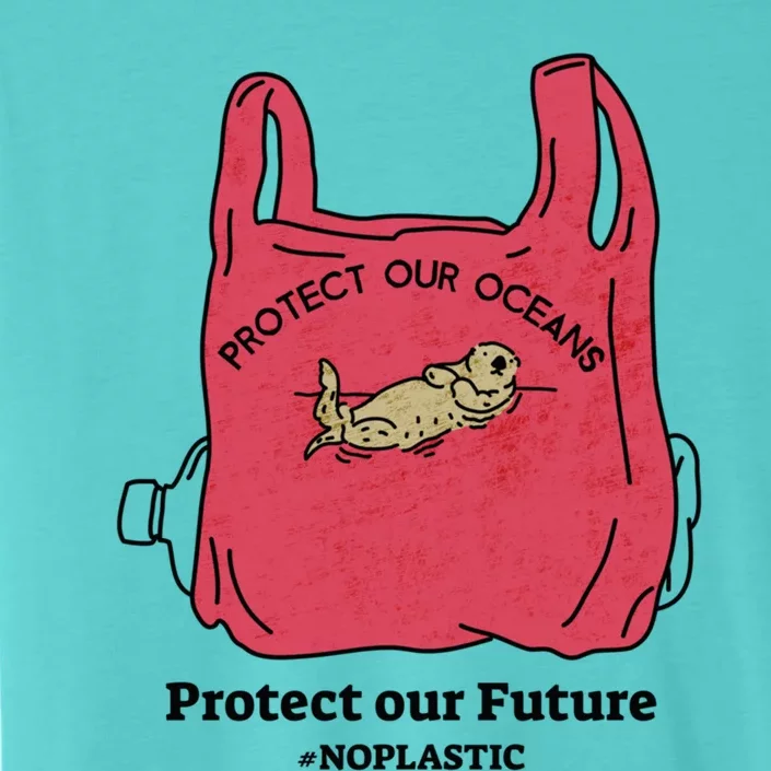 Protect Our Oceans Protect Our Future No Plastic Otter Gift ChromaSoft Performance T-Shirt