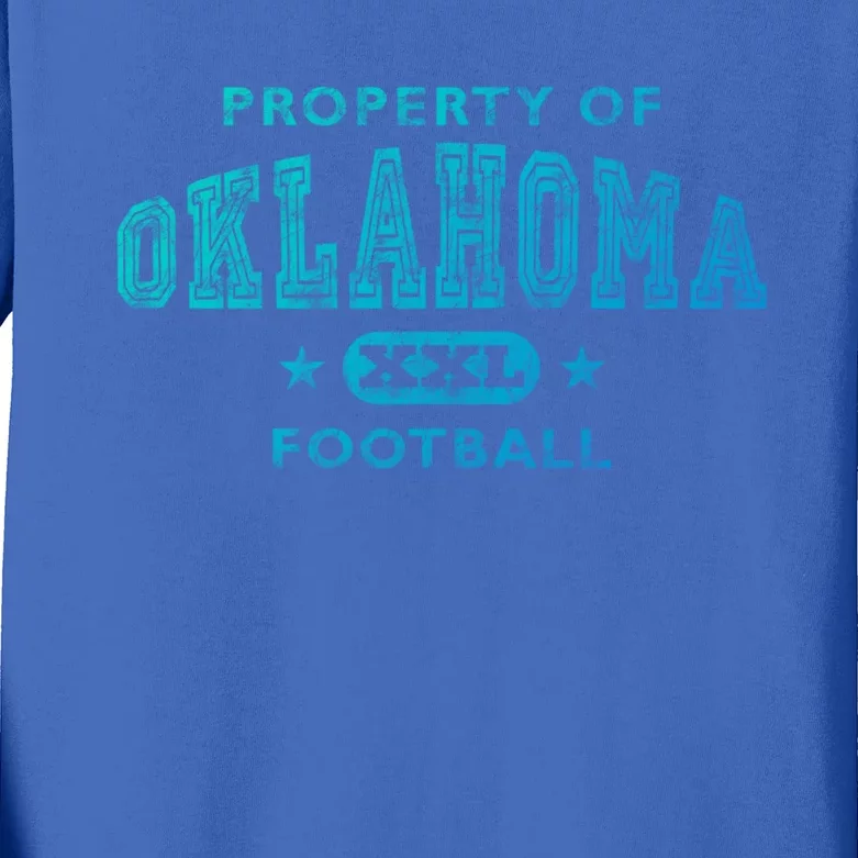 Property Of Oklahoma Football Xxl Gift Kids Long Sleeve Shirt