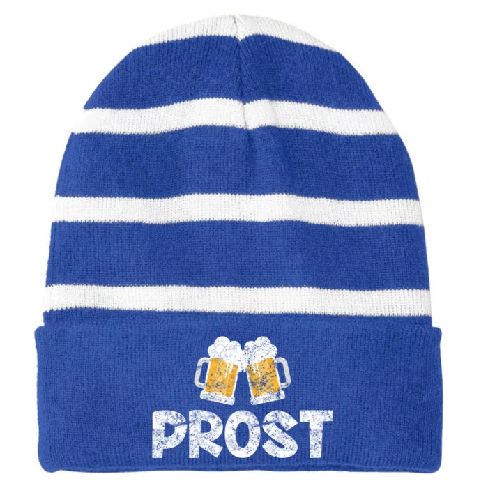 Prost Oktoberfest October Festival Ing Gift Striped Beanie with Solid Band