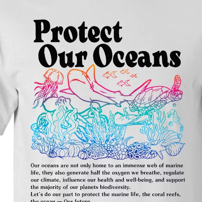 Protect Our Oceans Save Earth World Ocean Day 2023 Tall T-Shirt