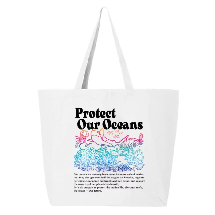 Protect Our Oceans Save Earth World Ocean Day 2023 25L Jumbo Tote