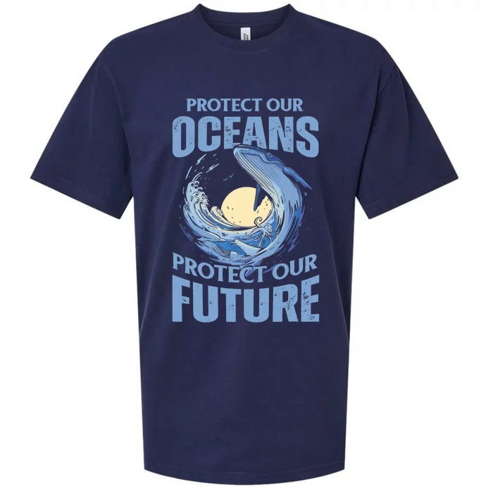 Protect Our Oceans Protect Our Future Climate Change Sueded Cloud Jersey T-Shirt