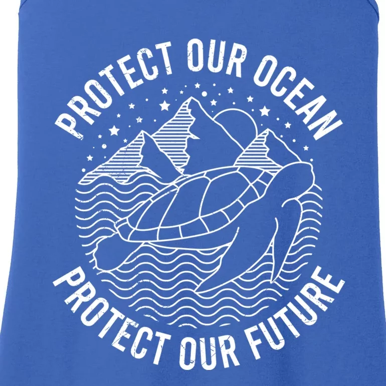 Protect Our Ocean Protect Our Future Design Funny Gift Ladies Essential Tank