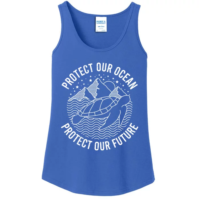 Protect Our Ocean Protect Our Future Design Funny Gift Ladies Essential Tank