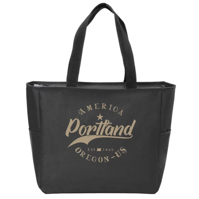 Portland Or Oregon Zip Tote Bag