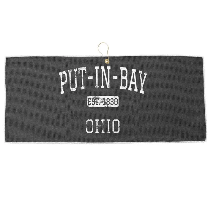 Putinbay Ohio Oh Vintage Large Microfiber Waffle Golf Towel