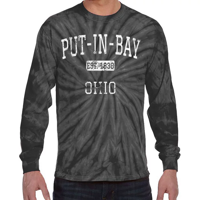 Putinbay Ohio Oh Vintage Tie-Dye Long Sleeve Shirt