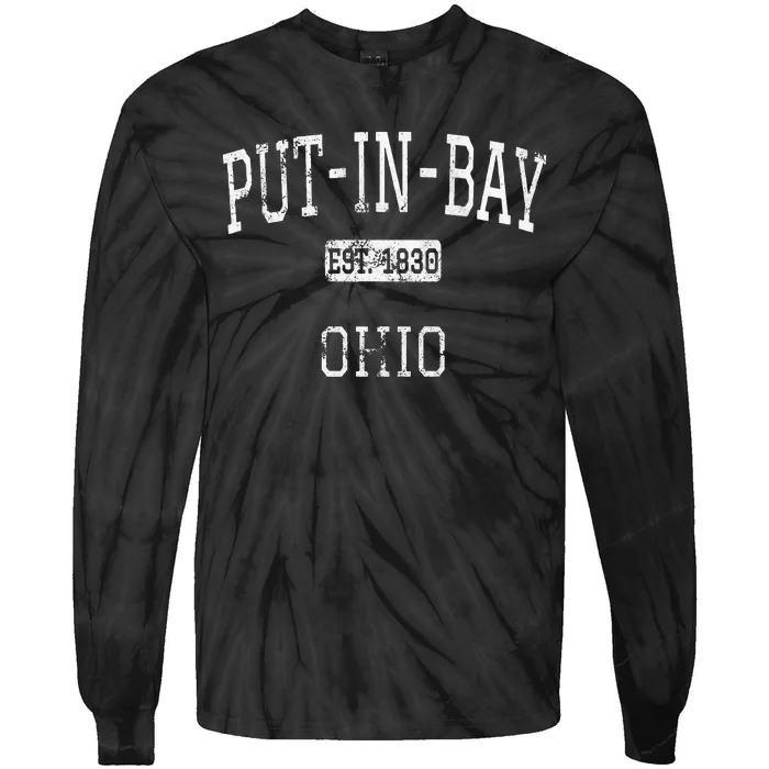 Putinbay Ohio Oh Vintage Tie-Dye Long Sleeve Shirt