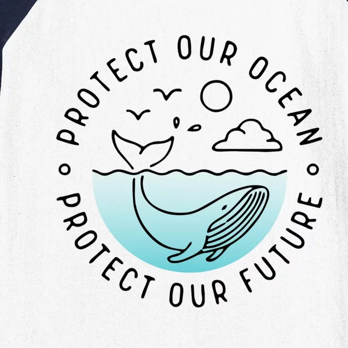 Protect Our Ocean Protect Our Future Novelty Fashion Unisex Meaningful Gift Baseball Sleeve Shirt