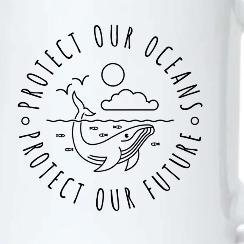 Protect Our Oceans Protect Our Future Earth Day Gift Black Color Changing Mug