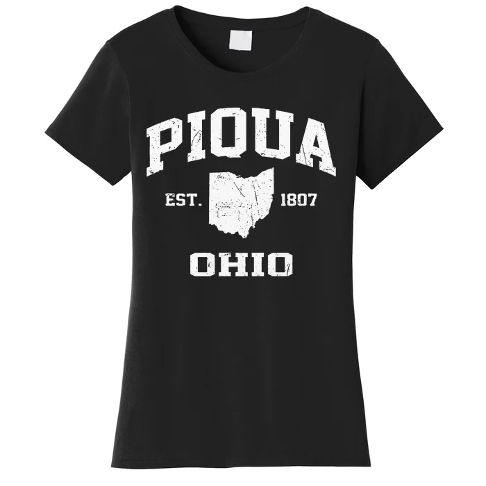 Piqua Ohio OH Vintage State Athletic Style Women's T-Shirt