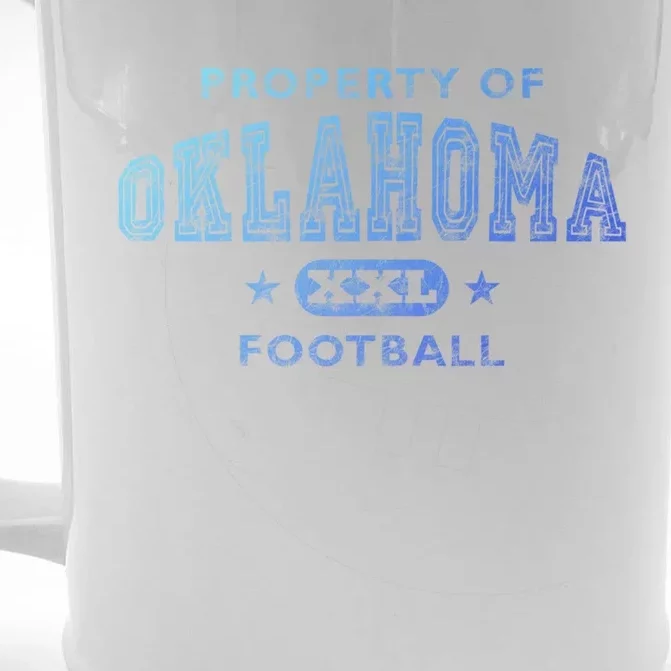 Property Of Oklahoma Football Xxl Gift Front & Back Beer Stein