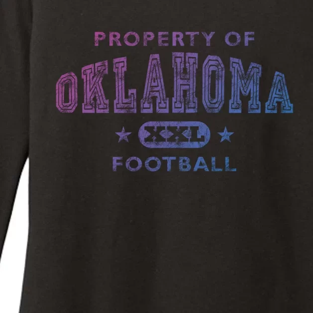 Property Of Oklahoma Football Xxl Gift Womens CVC Long Sleeve Shirt