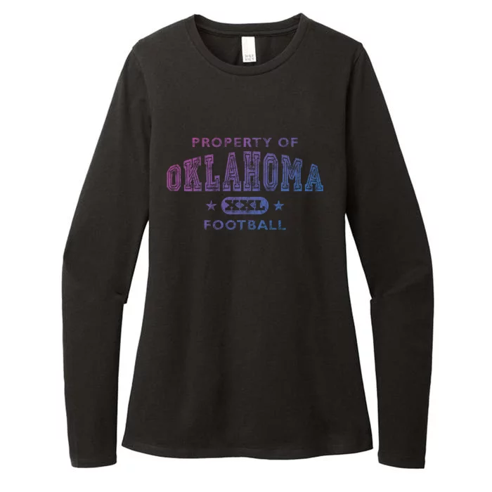 Property Of Oklahoma Football Xxl Gift Womens CVC Long Sleeve Shirt