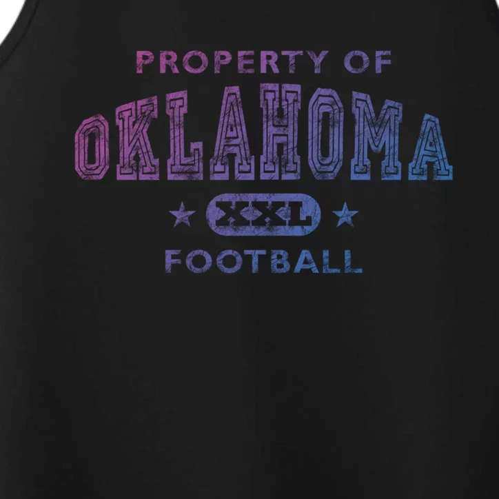 Property Of Oklahoma Football Xxl Gift Performance Tank