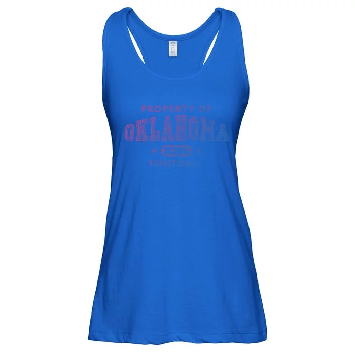 Property Of Oklahoma Football Xxl Gift Ladies Essential Flowy Tank