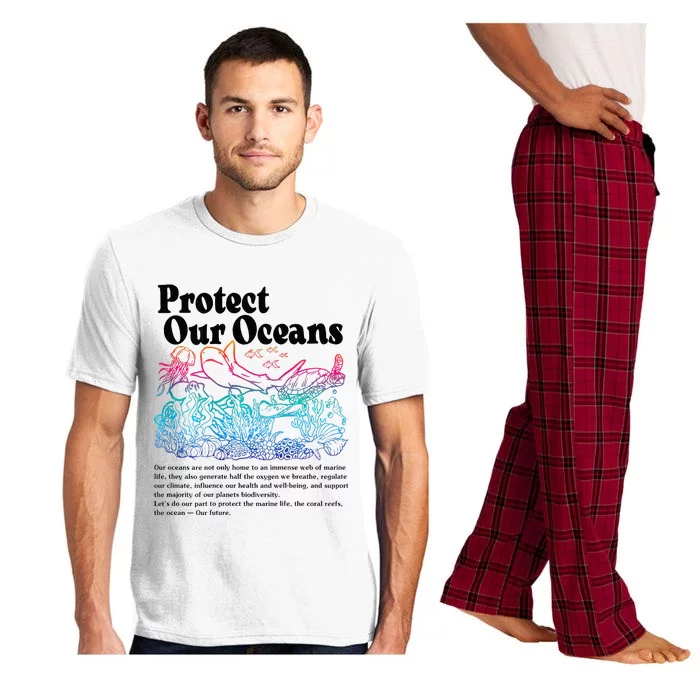 Protect Our Oceans Save Earth World Ocean Day 2024 On Back Pajama Set