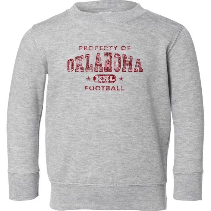 Property Of Oklahoma Football Toddler Sweatshirt