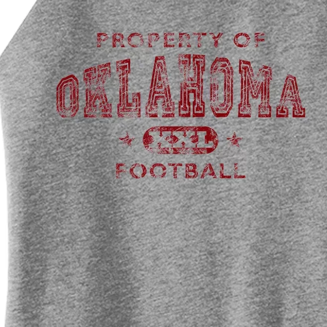 Property Of Oklahoma Football Women’s Perfect Tri Rocker Tank