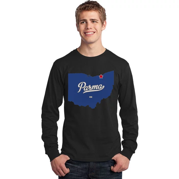 Parma Ohio OH Map Tall Long Sleeve T-Shirt