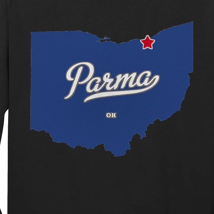 Parma Ohio OH Map Tall Long Sleeve T-Shirt