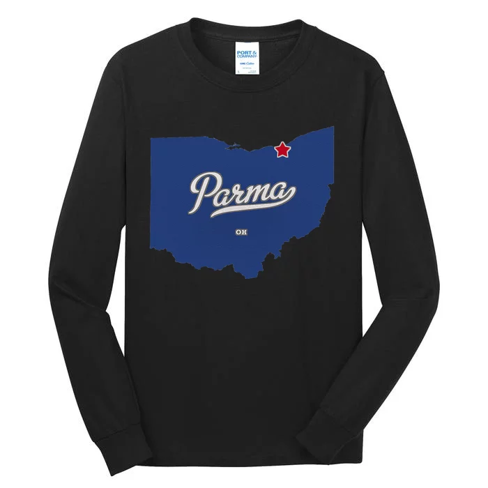 Parma Ohio OH Map Tall Long Sleeve T-Shirt